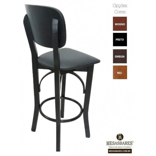 Conjunto Bistrô Mesa 60 cm Com 2 Banquetas Anatômicas Com Estofado Mel- Cod: 80563
